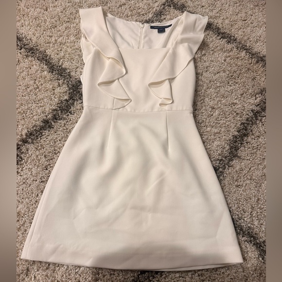 French Connection Whisper Square Neck Ruffle Dress - Picture 2 of 4